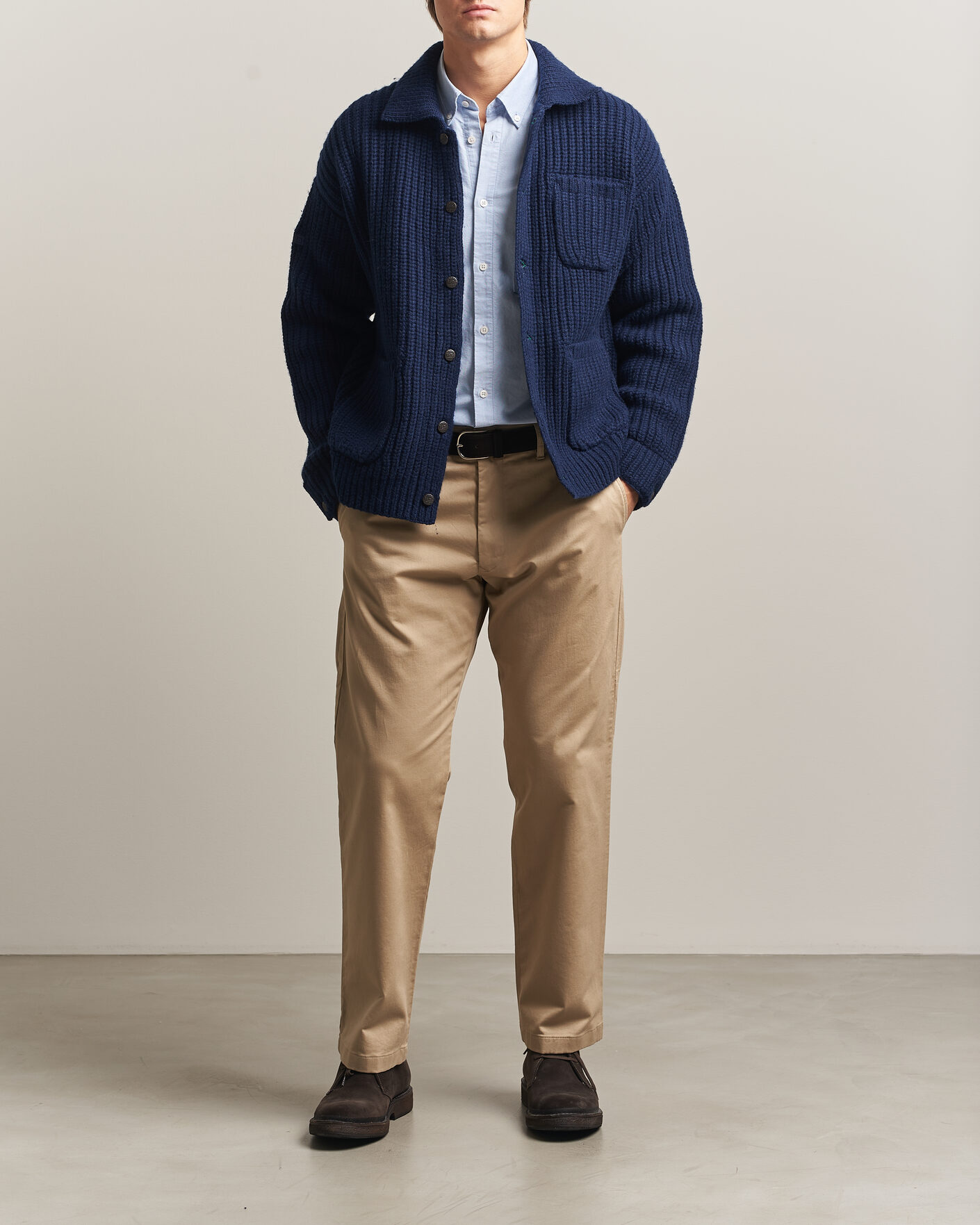 Herren | Pullover | Polo Ralph Lauren | Wool Blend Button Cardigan Blue Stonecrop