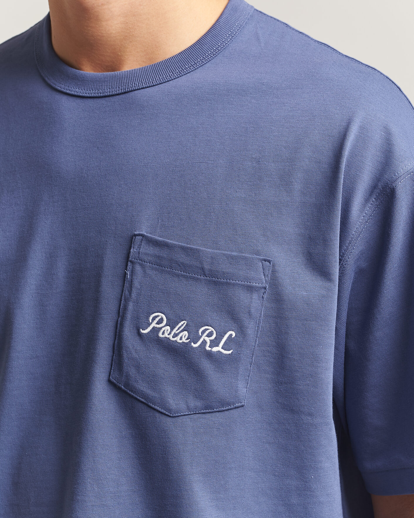 Herren | T-Shirts | Polo Ralph Lauren | Back Print Bear Pocket Tee Classic Blue