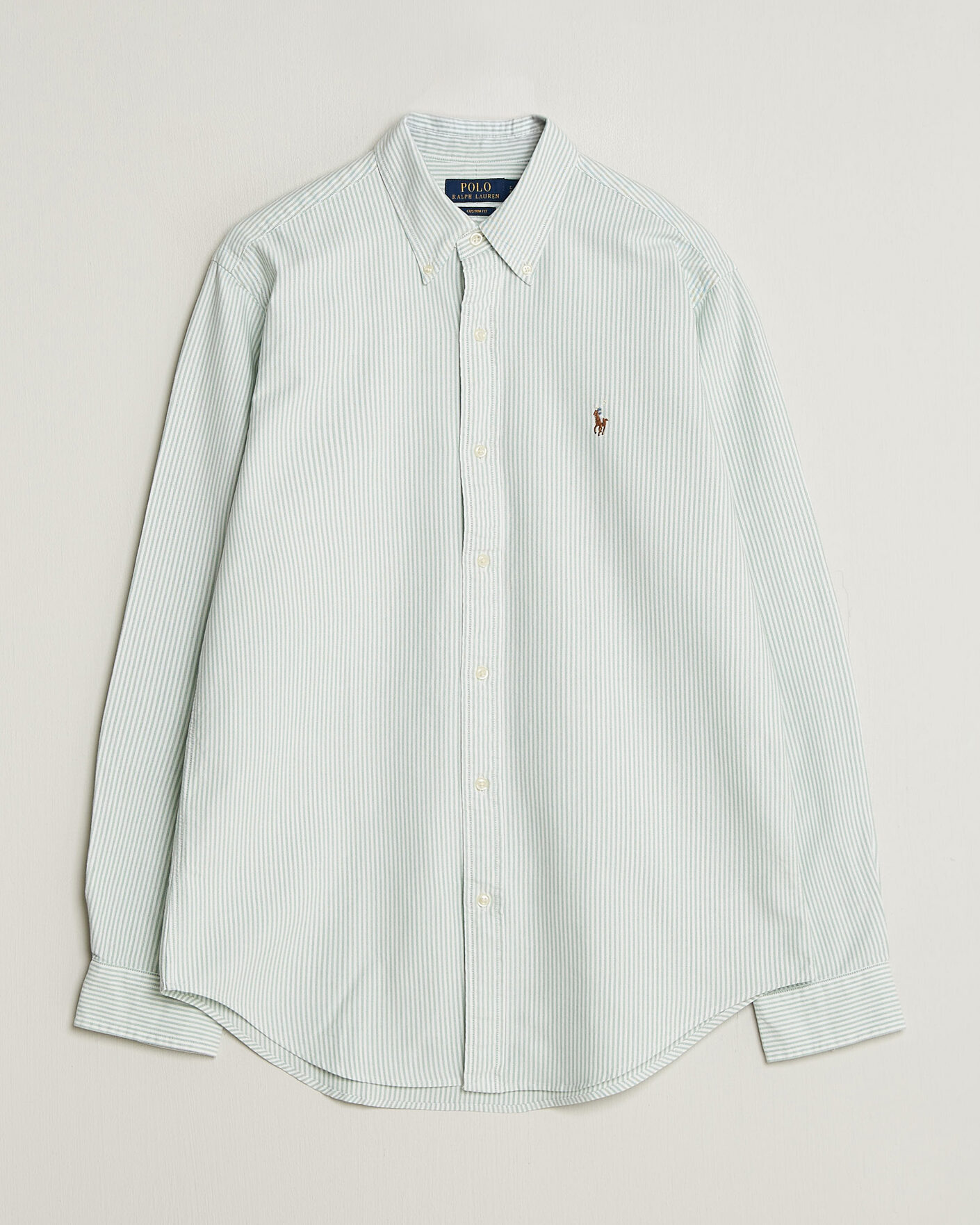 Herren | Hemden | Polo Ralph Lauren | Custom Slim Fit Oxford Shirt Pistachio/White