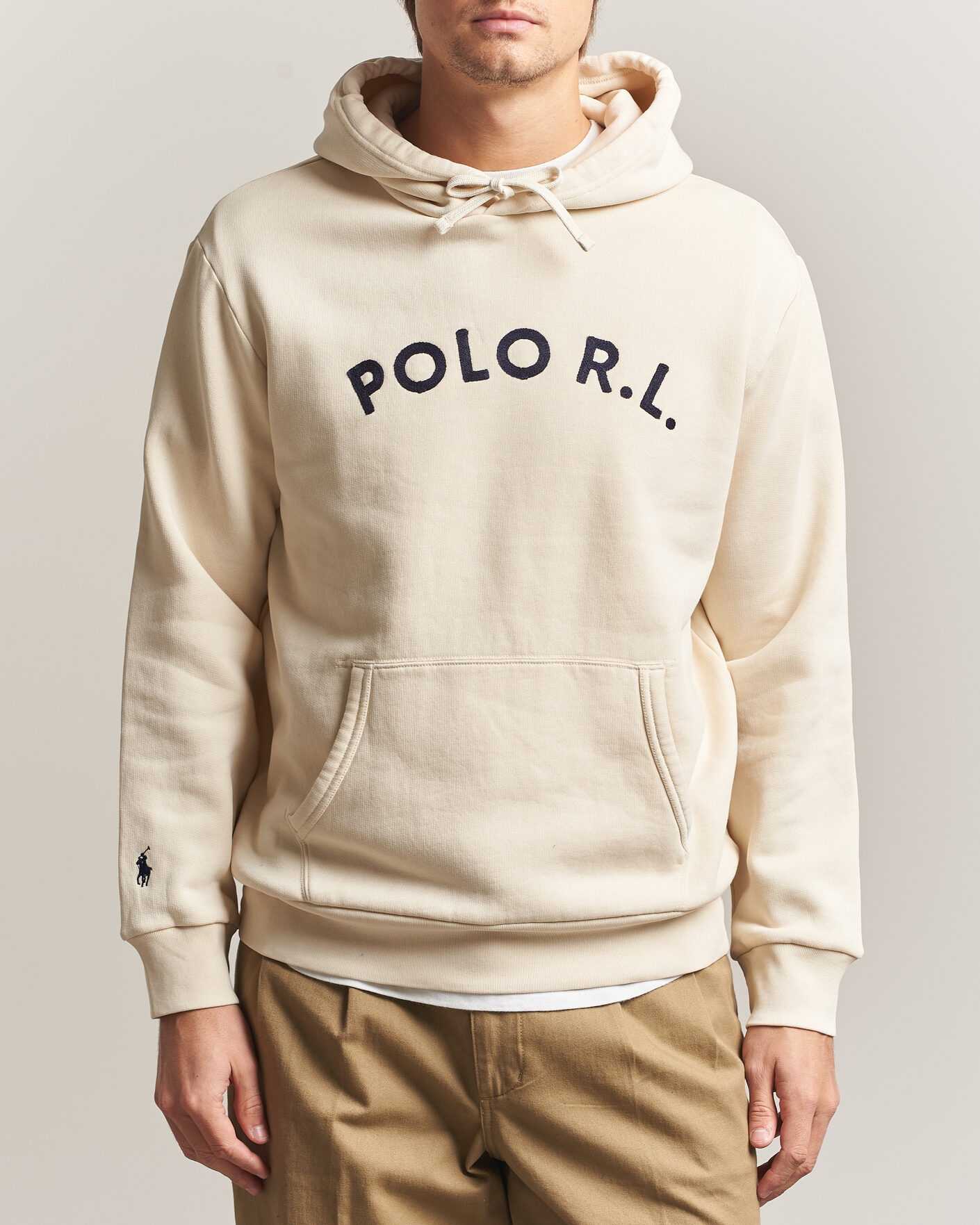 Herren | Pullover | Polo Ralph Lauren | Cotton Chest Logo Hood Andover Cream