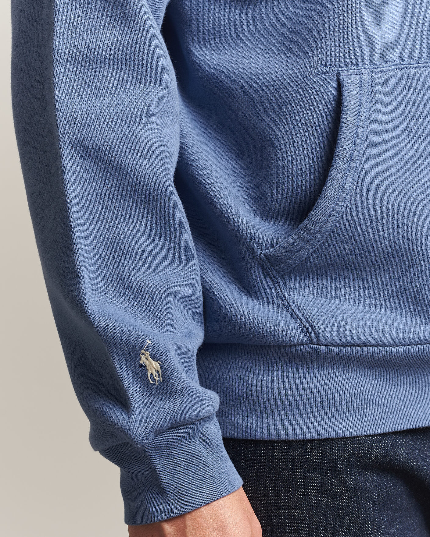 Herren | Pullover | Polo Ralph Lauren | Cotton Chest Logo Hood Carson Blue