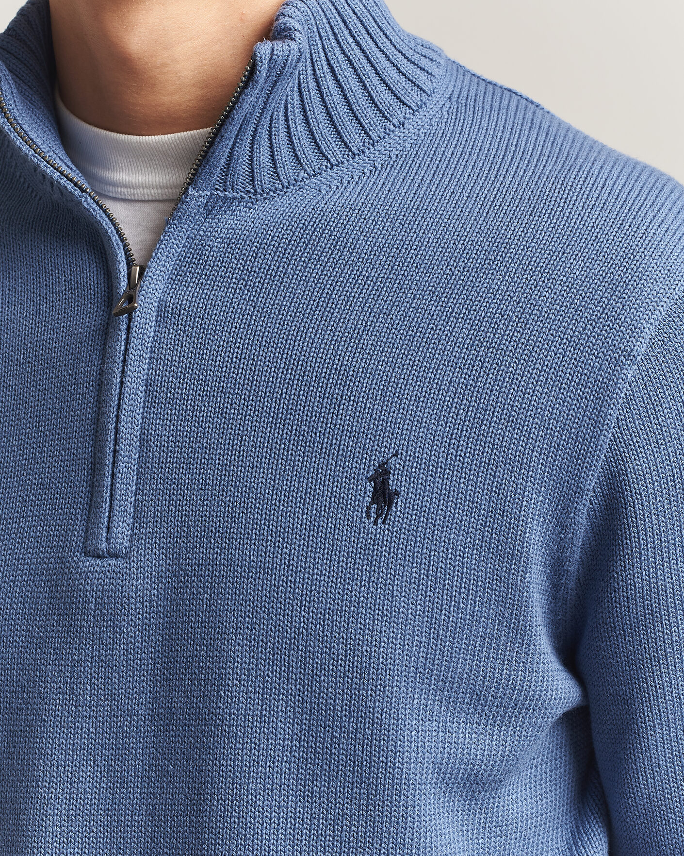 Herren | Pullover | Polo Ralph Lauren | Cotton Half Zip Carson Blue