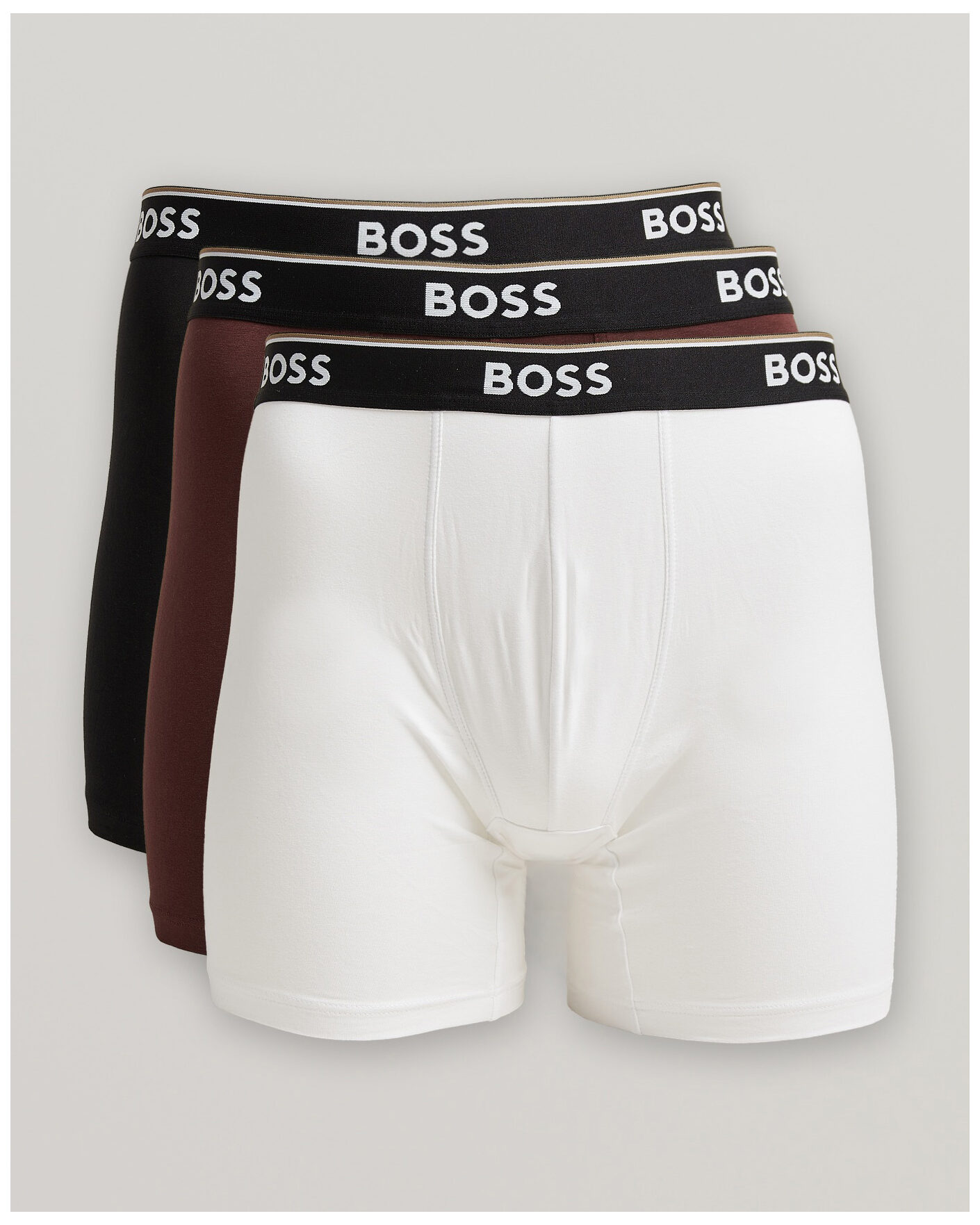 Herren | Unterwäsche | BOSS BLACK | 3-Pack Long Leg Boxer Burgundy/White/Black