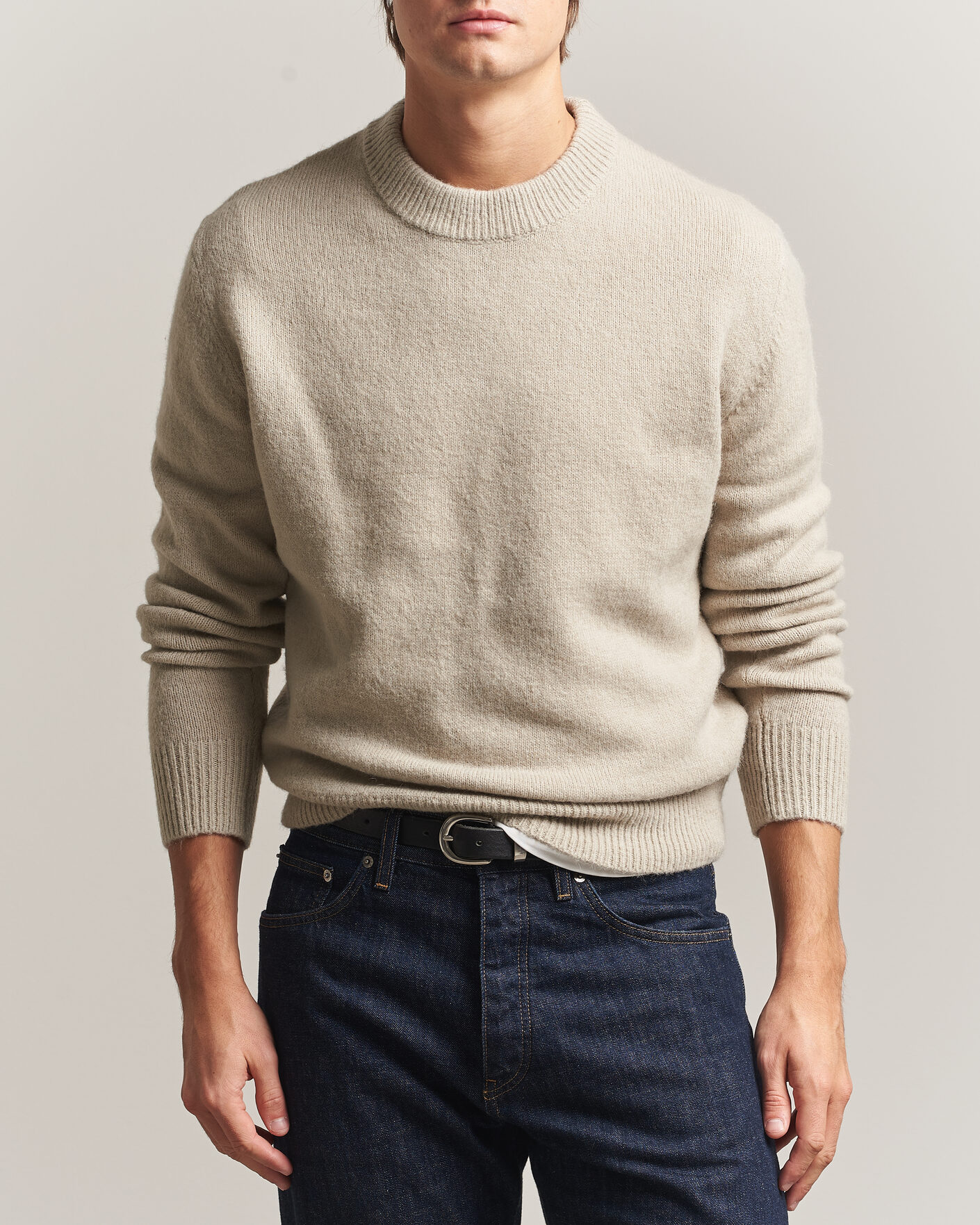 Herren | Pullover | Sunflower | Moon Alpaca Sweater Pebble