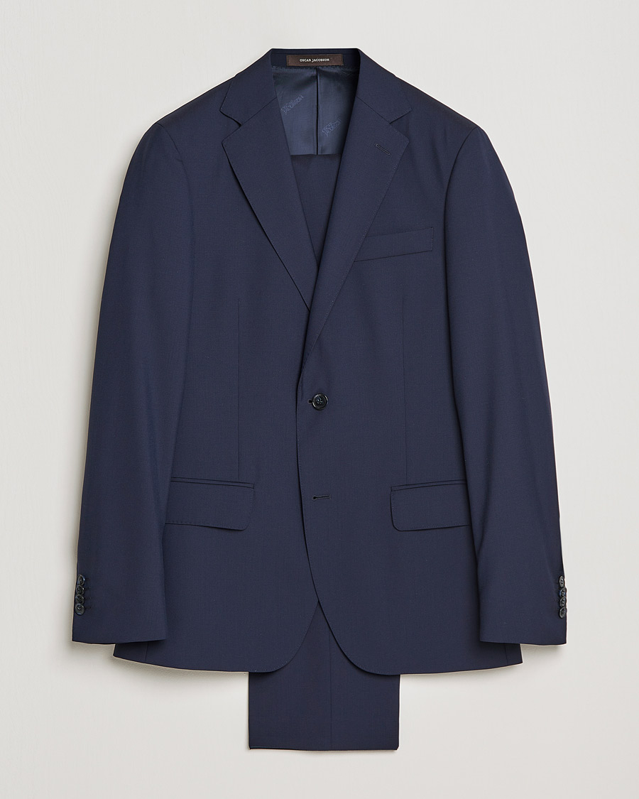 Herren | Anzüge | Oscar Jacobson | Edmund Suit Super 120's Wool Navy