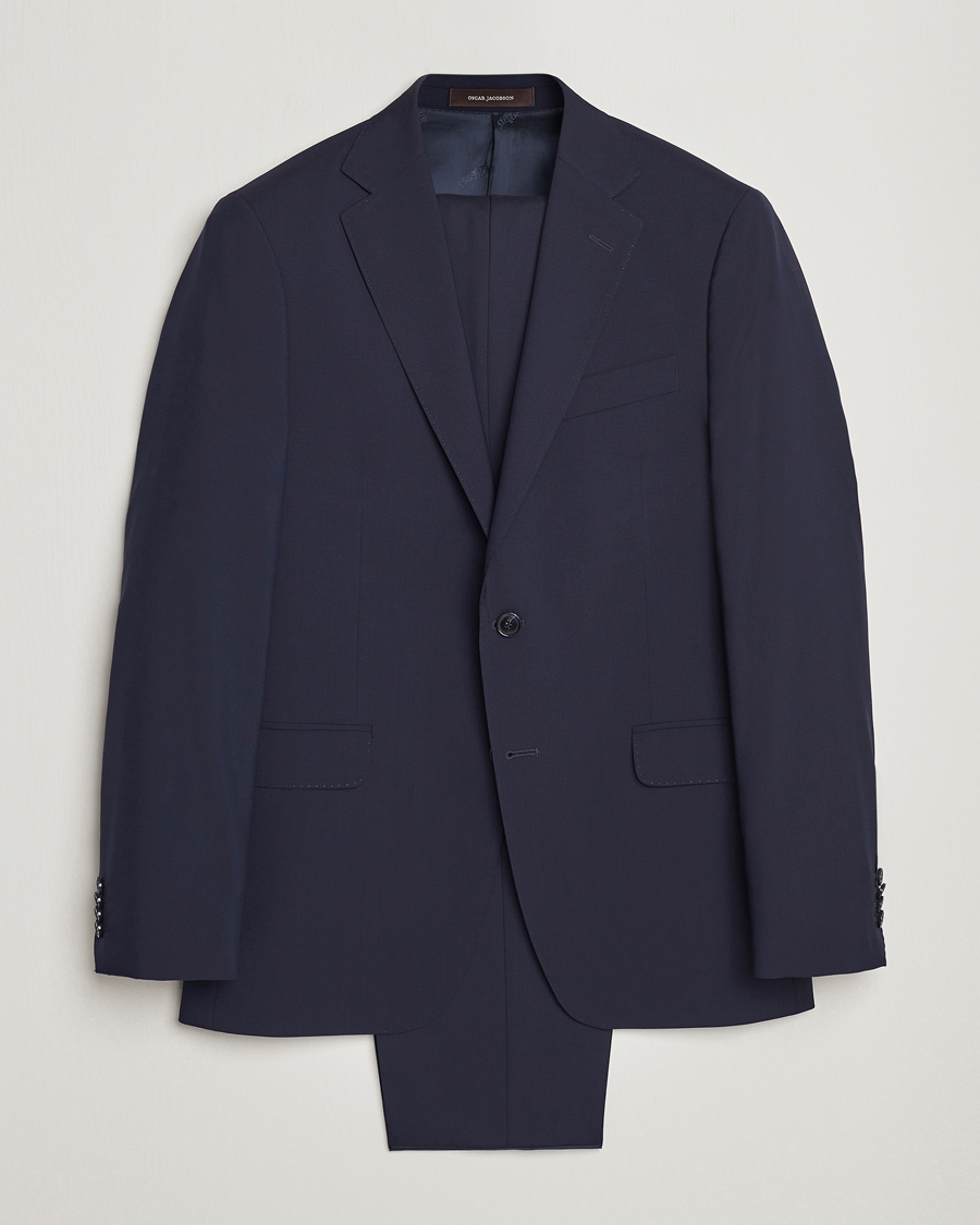 Herren | Anzüge | Oscar Jacobson | Falk Wool Suit Blue