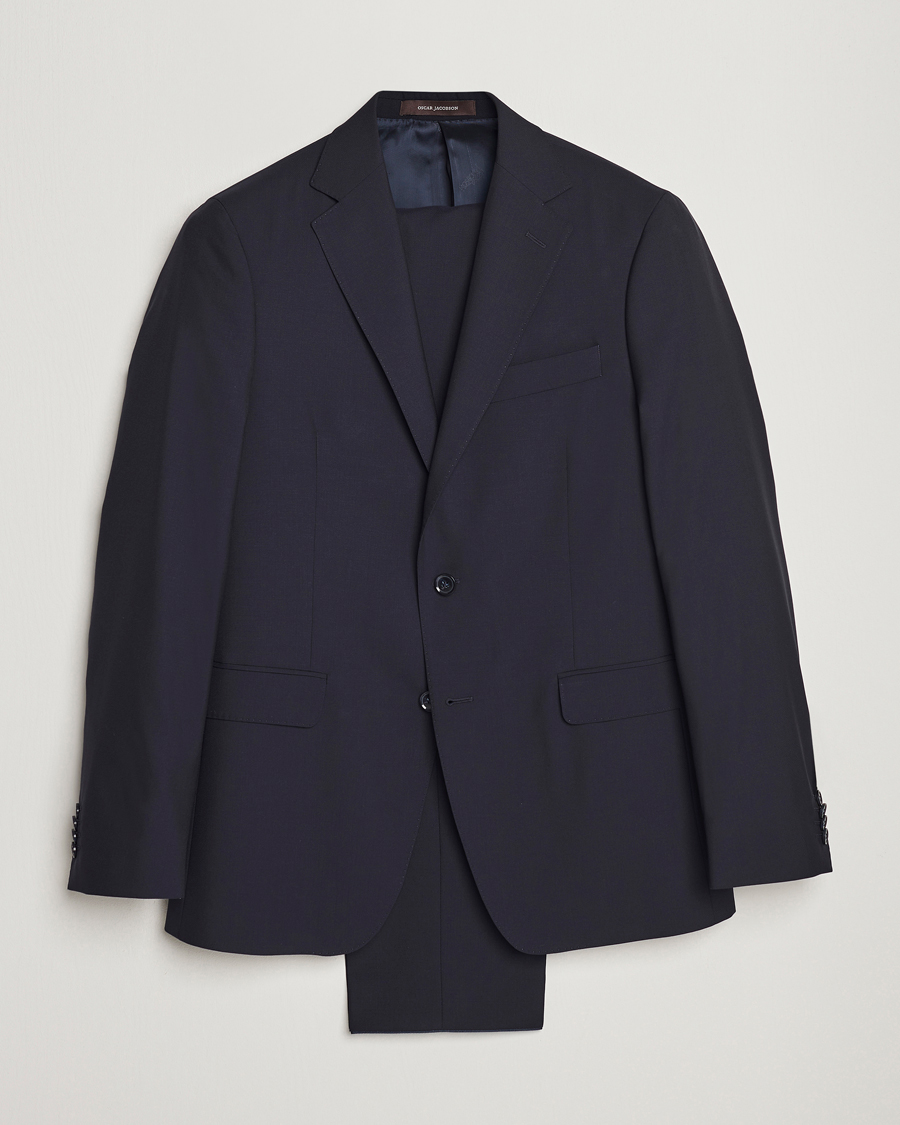 Herren | Anzüge | Oscar Jacobson | Falk Wool Suit Navy