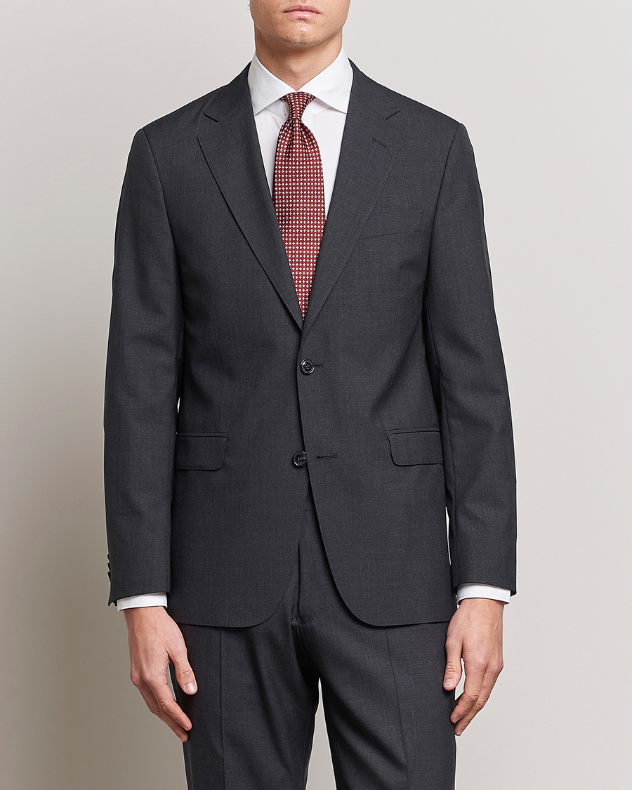 Men | Suits | Oscar Jacobson | Falk Wool Suit Grey