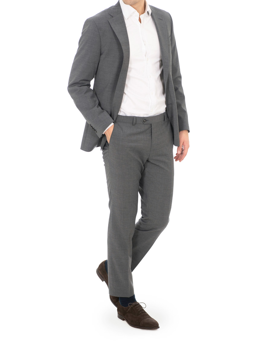 Herren | Anzüge | Oscar Jacobson | Edmund Wool Suit Light Grey