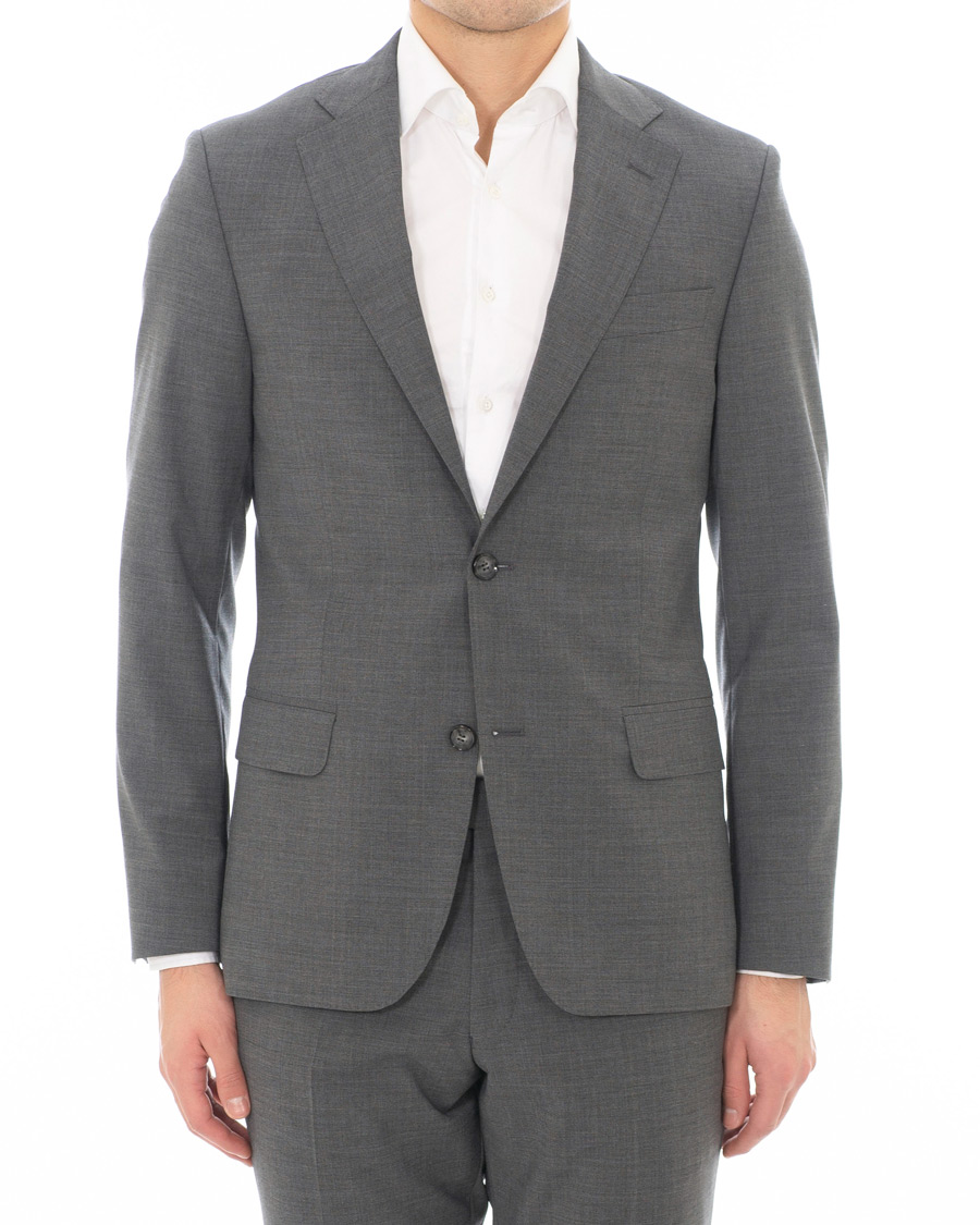 Herren | Anzüge | Oscar Jacobson | Edmund Wool Suit Light Grey