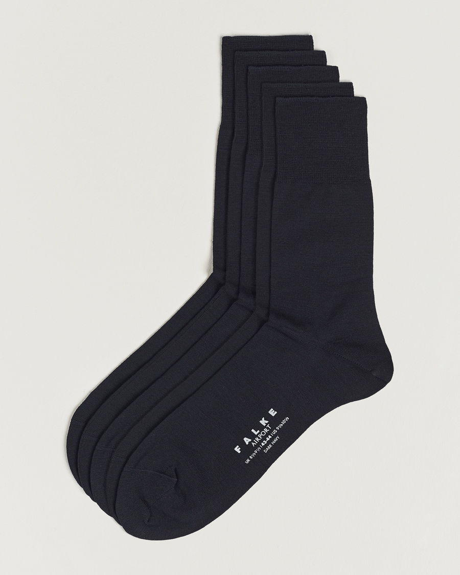 Herren | Unterwäsche | Falke | 5-Pack Airport Socks Dark Navy