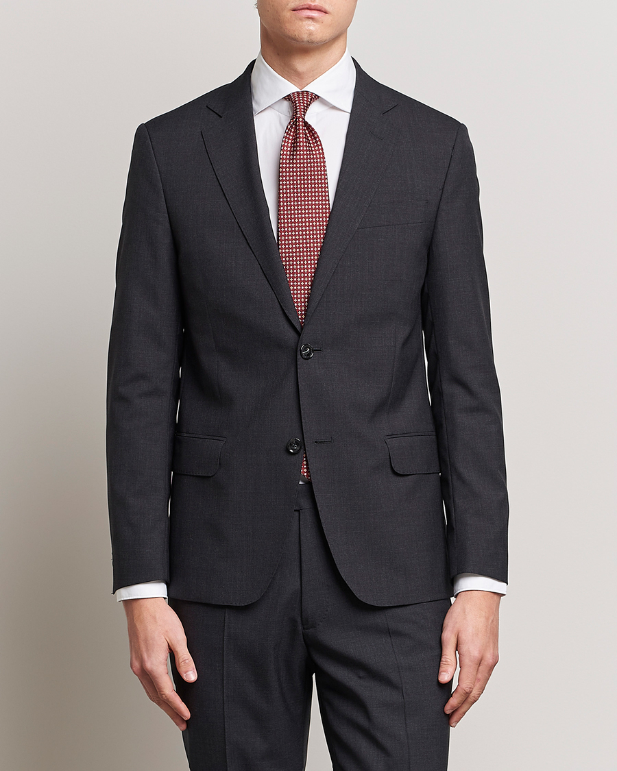 Herren | Zweiteilige Anzüge | Oscar Jacobson | Edmund Wool Suit Grey