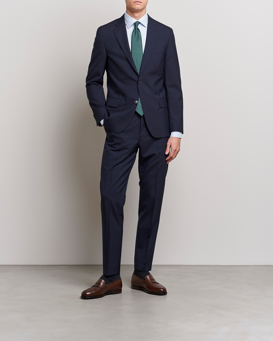 Herre | Jakkesæt | Oscar Jacobson | Edmund Wool Suit Blue