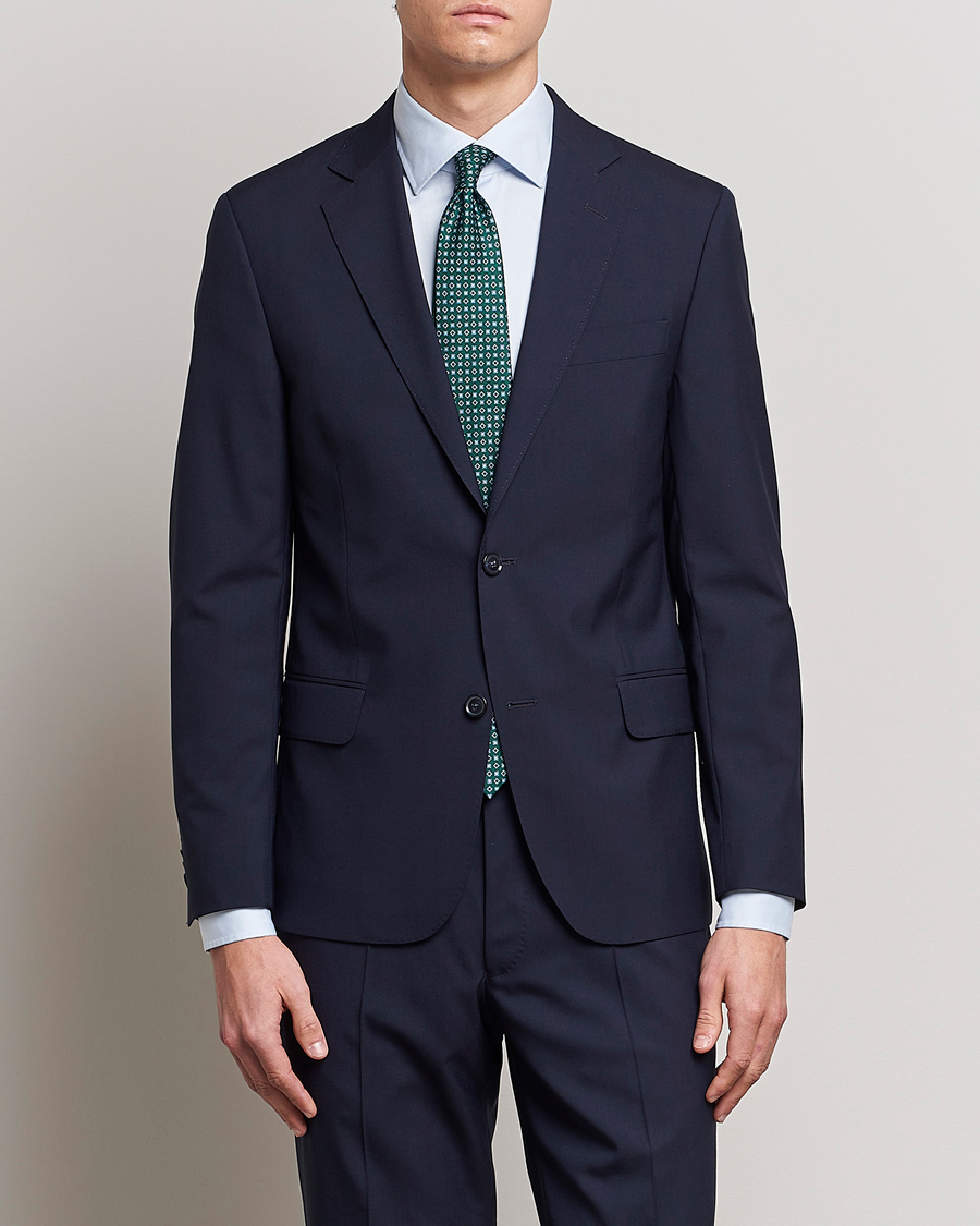 Herren | Zweiteilige Anzüge | Oscar Jacobson | Edmund Wool Suit Blue