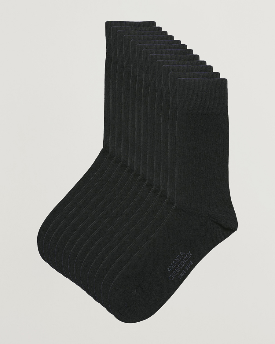 Herren | Socken | Amanda Christensen | 12-Pack True Cotton Socks Black
