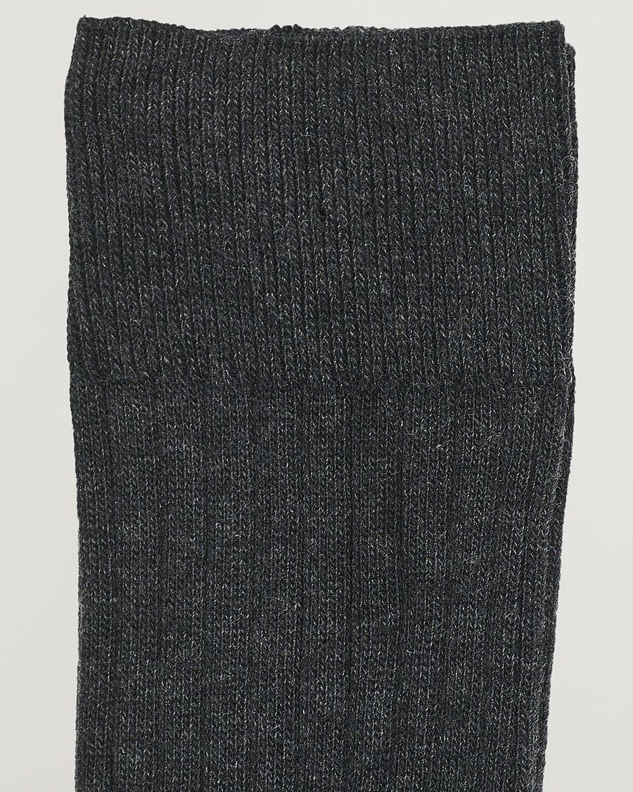 Herren | Unterwäsche | Amanda Christensen | 6-Pack True Cotton Ribbed Socks Antracite Melange