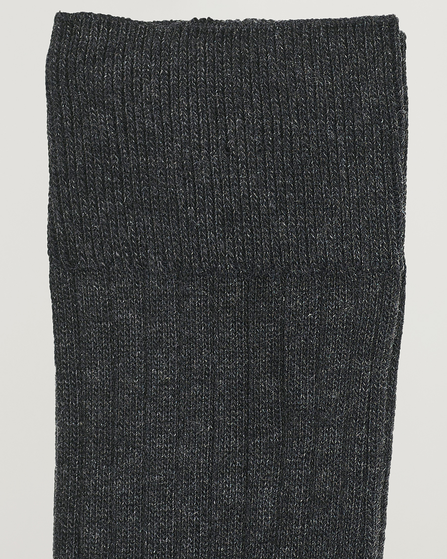 Men | Departments | Amanda Christensen | 6-Pack True Cotton Ribbed Socks Antracite Melange