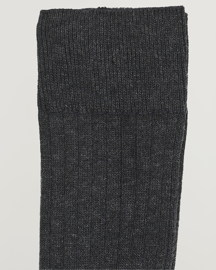 Herren | Kategorie | Amanda Christensen | 9-Pack True Cotton Ribbed Socks Antracite Melange
