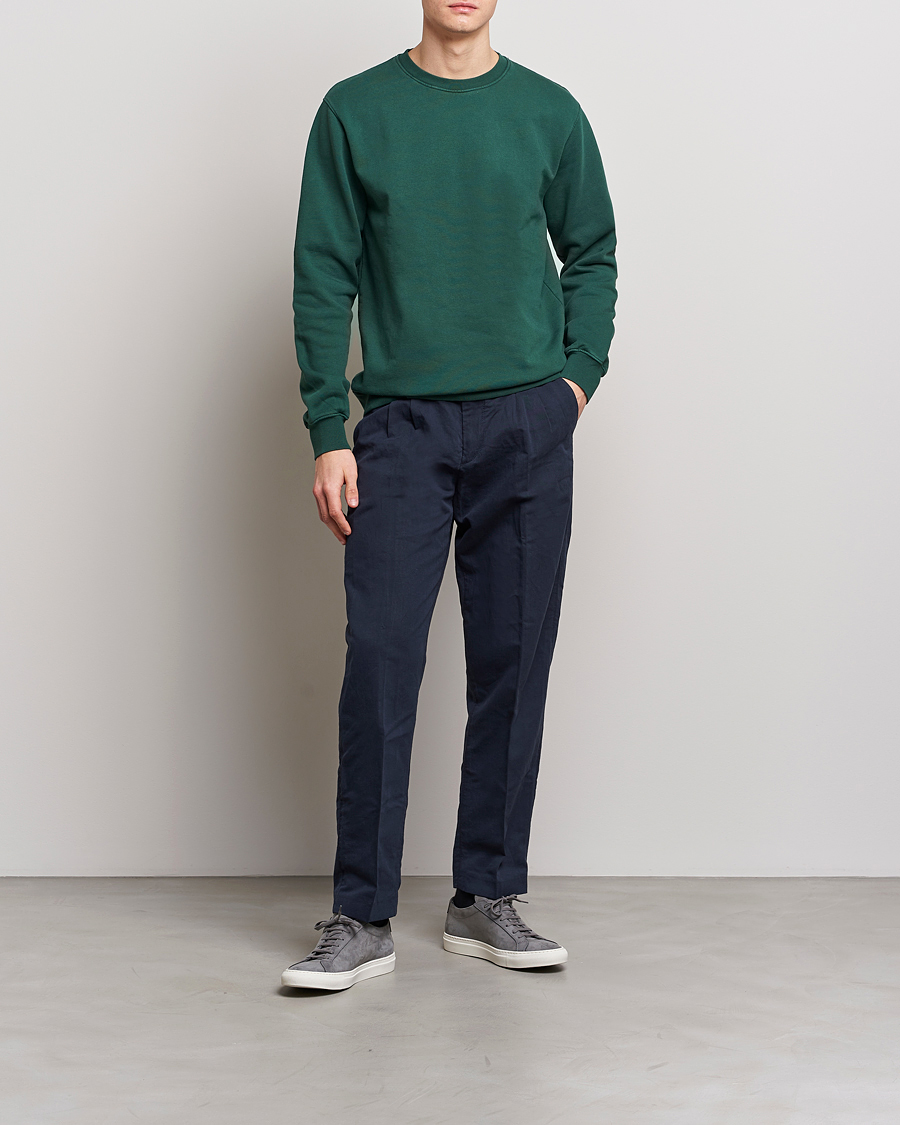 Herren | Pullover | Colorful Standard | 2-Pack Classic Organic Crew Neck Sweat Navy Blue/Emerald Green