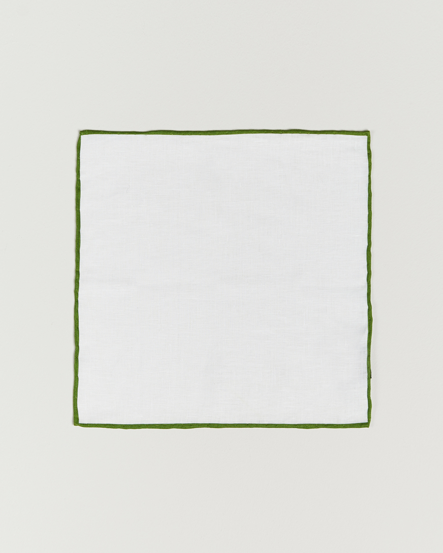 Men | Pocket Squares | Amanda Christensen | Set Tie & Pocket Square Green/White