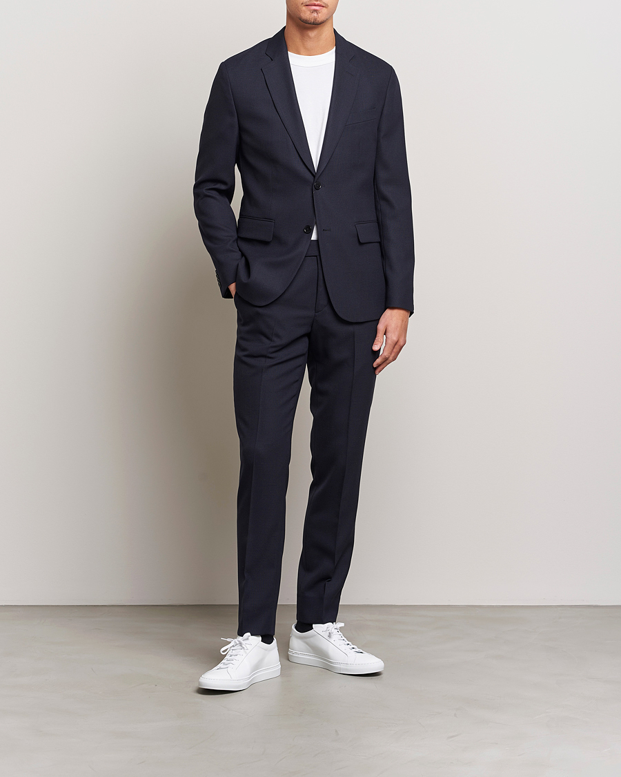 Men | J.Lindeberg | J.Lindeberg | Hopper Active Hopsack Suit Navy