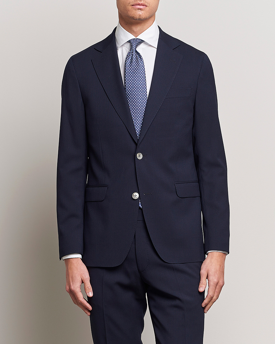 Herren | Zweiteilige Anzüge | Oscar Jacobson | Ego Wool Suit Blue