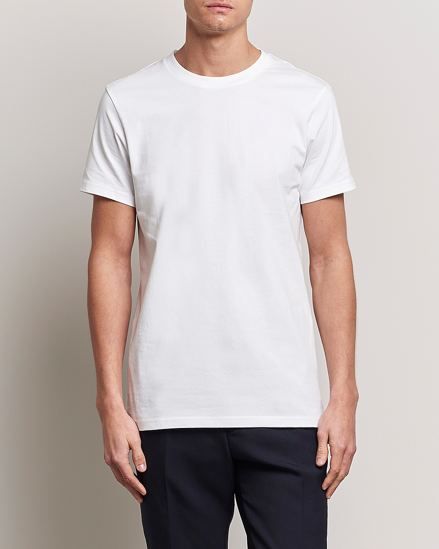 Herren | T-Shirts | Bread & Boxers | 3-pack Crew Neck Regular T-Shirt White/Black/Dark Navy