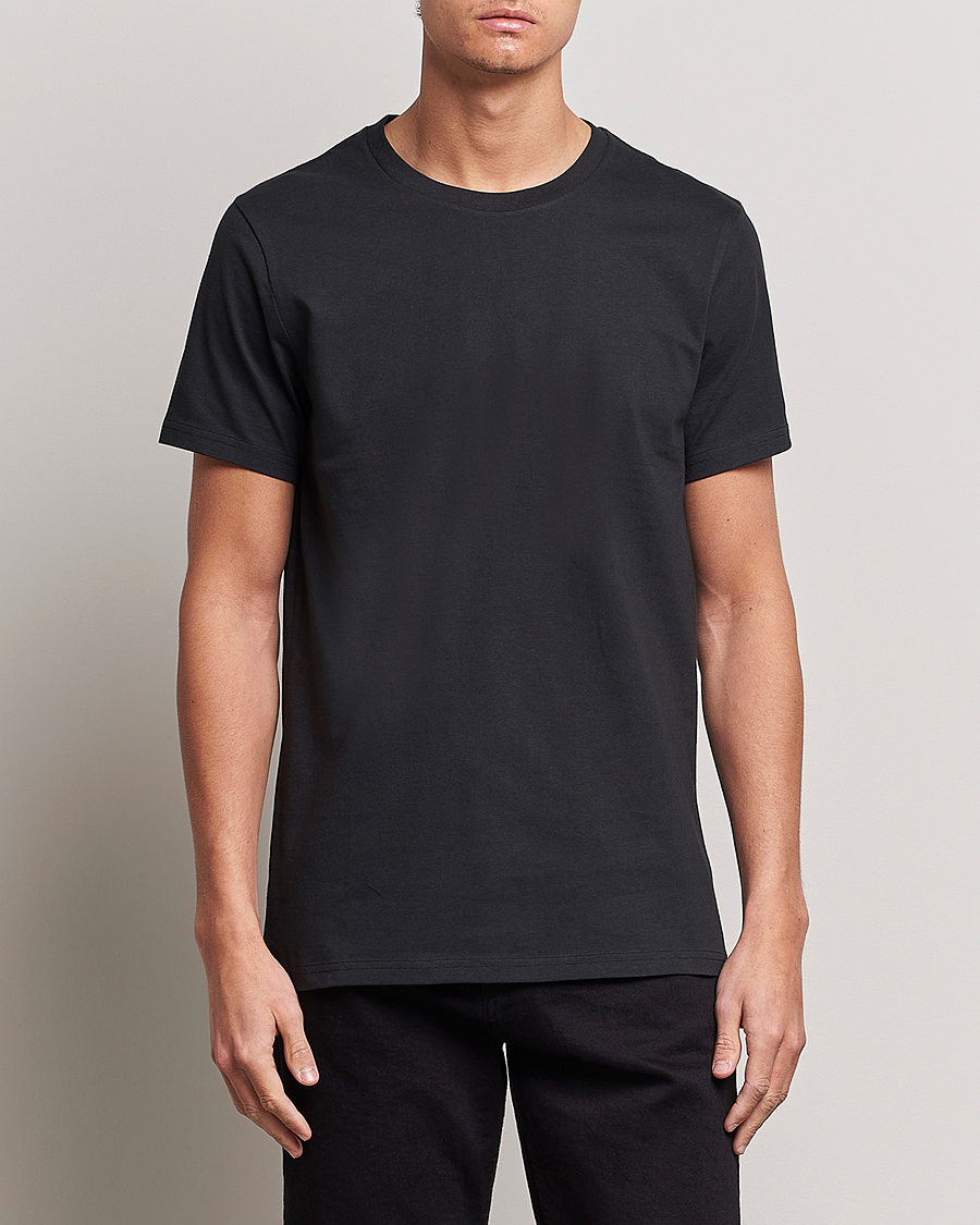 Herren | T-Shirts | Bread & Boxers | 3-pack Crew Neck Regular T-Shirt Black