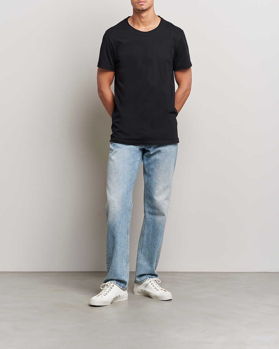 Herren | T-Shirts | Bread & Boxers | 3-pack Crew Neck Relaxed Black