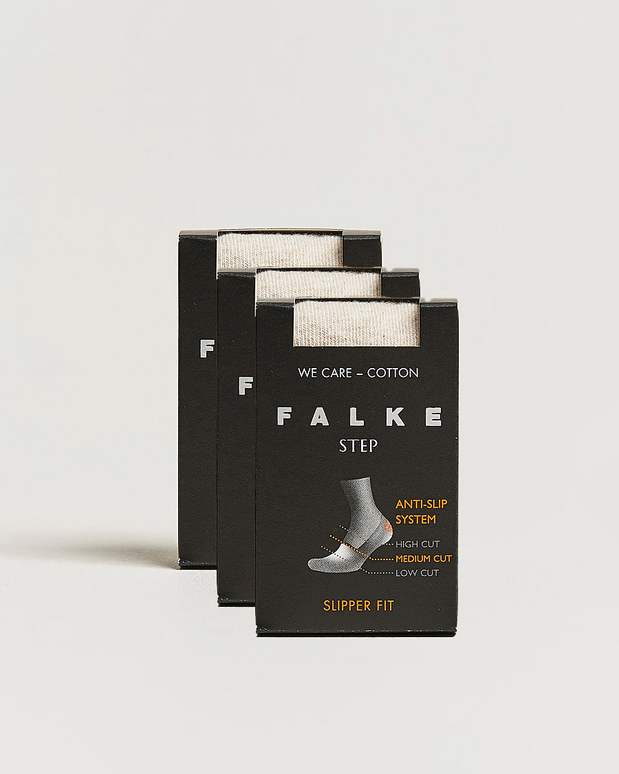 Herren | Unterwäsche | Falke | 3-pack Step In Box Loafer Socks Nature