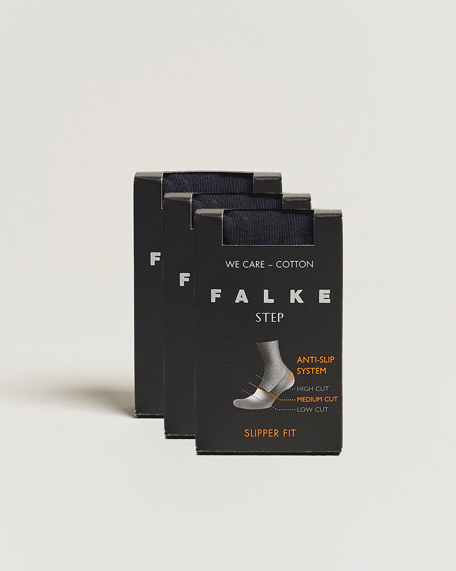 Herren | Unterwäsche | Falke | 3-pack Step In Box Loafer Socks Navy