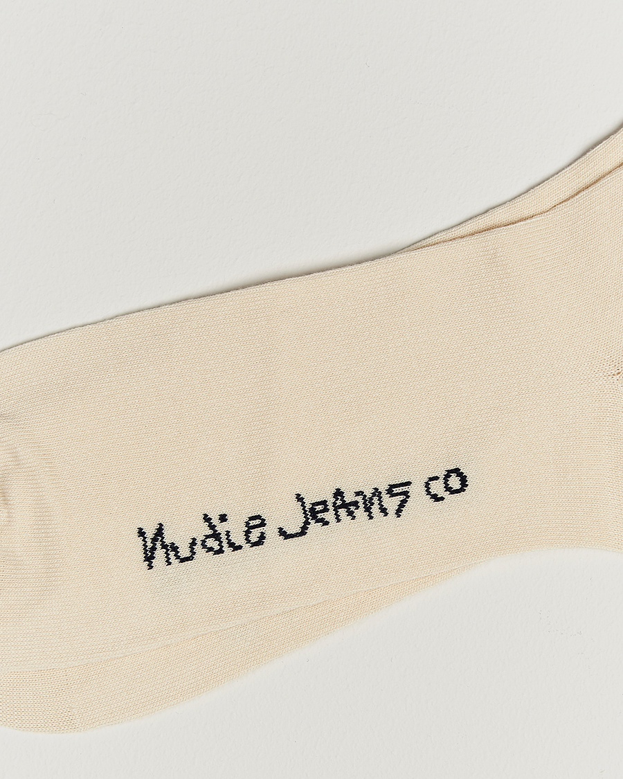 Herren | Unterwäsche | Nudie Jeans | 3-pack Amundsson Tennis Socks Off White/Navy