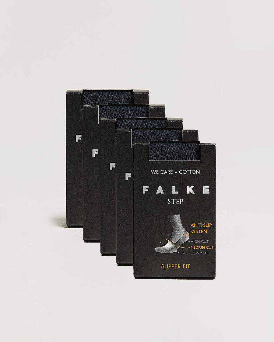 Herren | Unterwäsche | Falke | 5-pack Step In Box Loafer Socks Navy