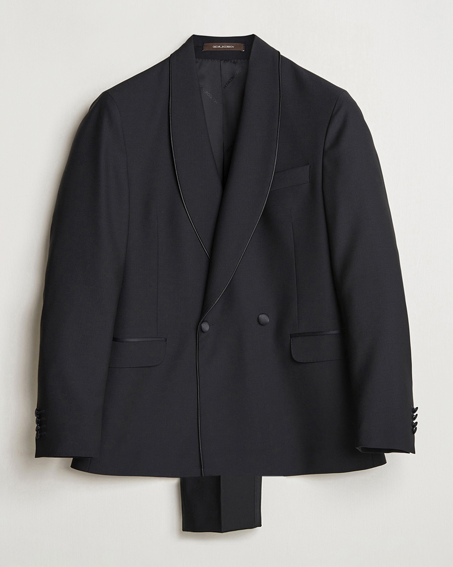 Herren | Anzüge | Oscar Jacobson | Fattore Double Breasted Tuxedo Black