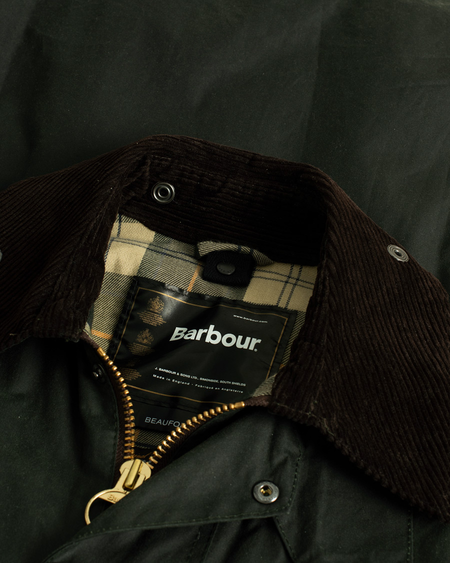 Herren | Barbour Lifestyle Classic Beaufort Jacket Sage | Pre-owned | Barbour Lifestyle Classic Beaufort Jacket Sage
