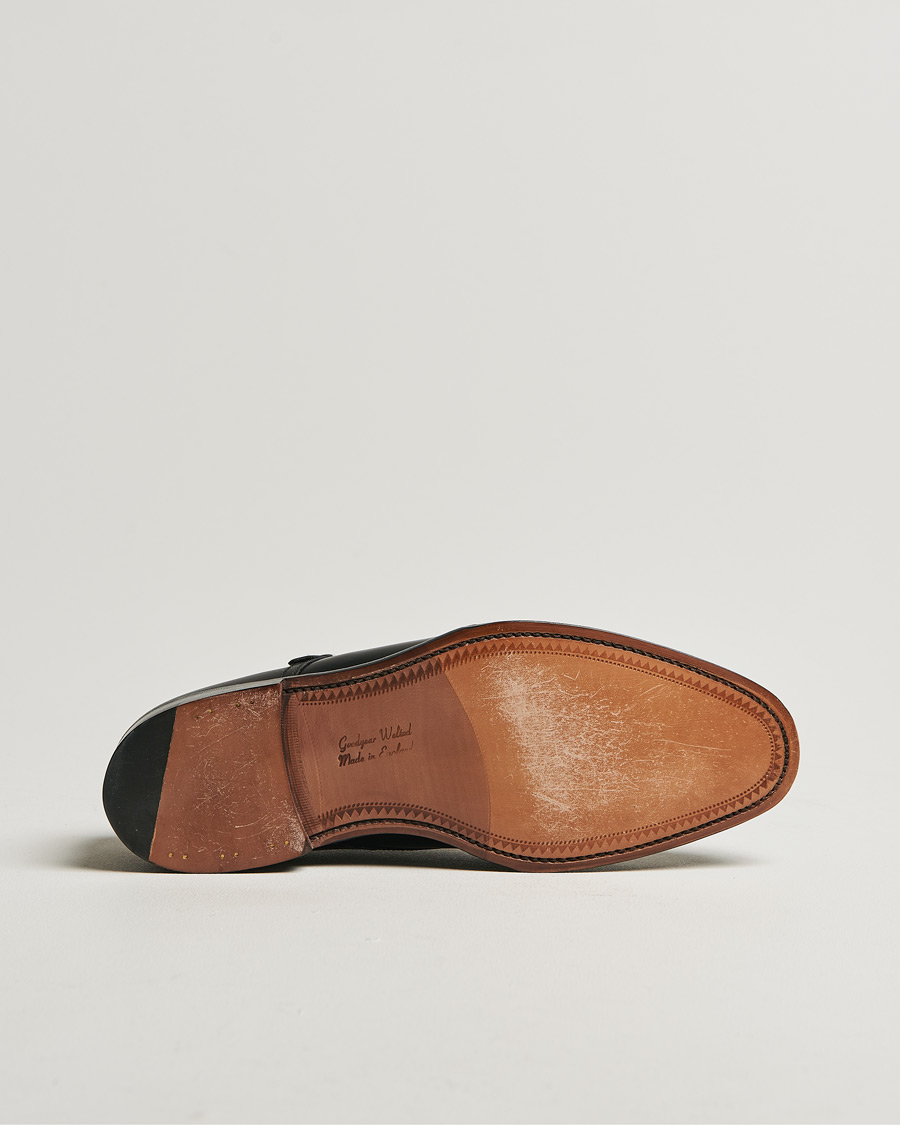 Herren | Loake 1880 Cannon Monkstrap Black Calf | Pre-owned | Loake 1880 Cannon Monkstrap Black Calf