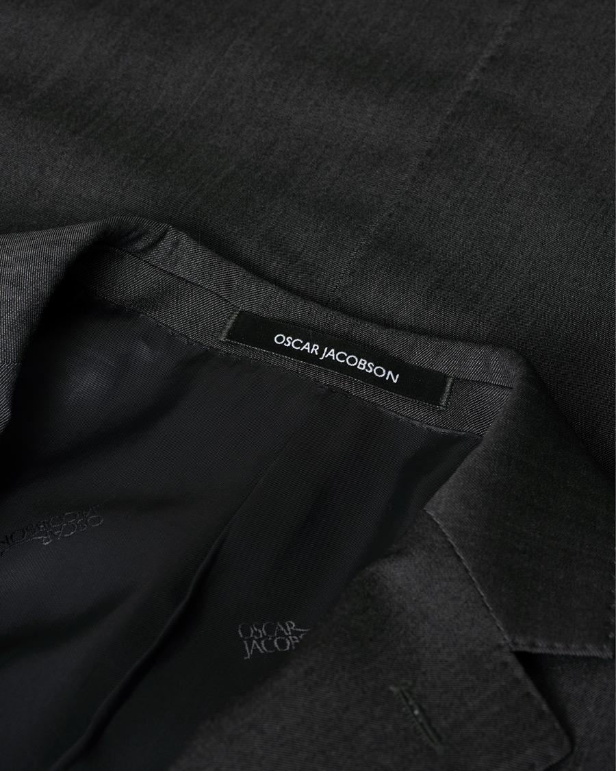 Herren | Oscar Jacobson Fuego Blazer Wool Dark Grey | Pre-owned | Oscar Jacobson Fuego Blazer Wool Dark Grey