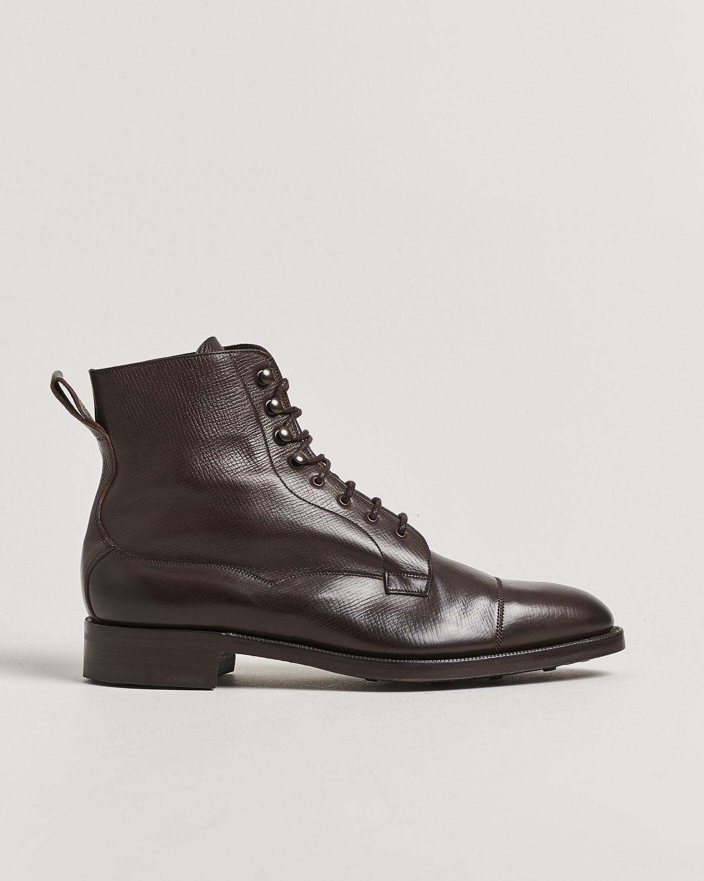 Herren | Pre-owned Rahmengenähte Schuhe | Pre-owned | Edward Green Galway Grained Boot Dark Brown Utah Calf UK10,5 - EU45