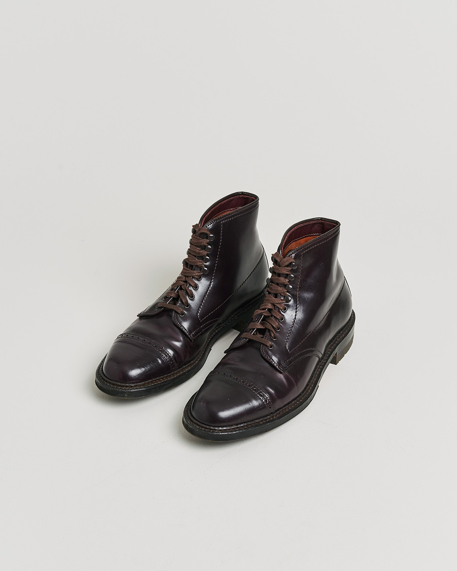 Herren | Pre-owned Rahmengenähte Schuhe | Pre-owned | Alden M1807 Boot Burgundy Shell Cordovan US9,5 - EU41