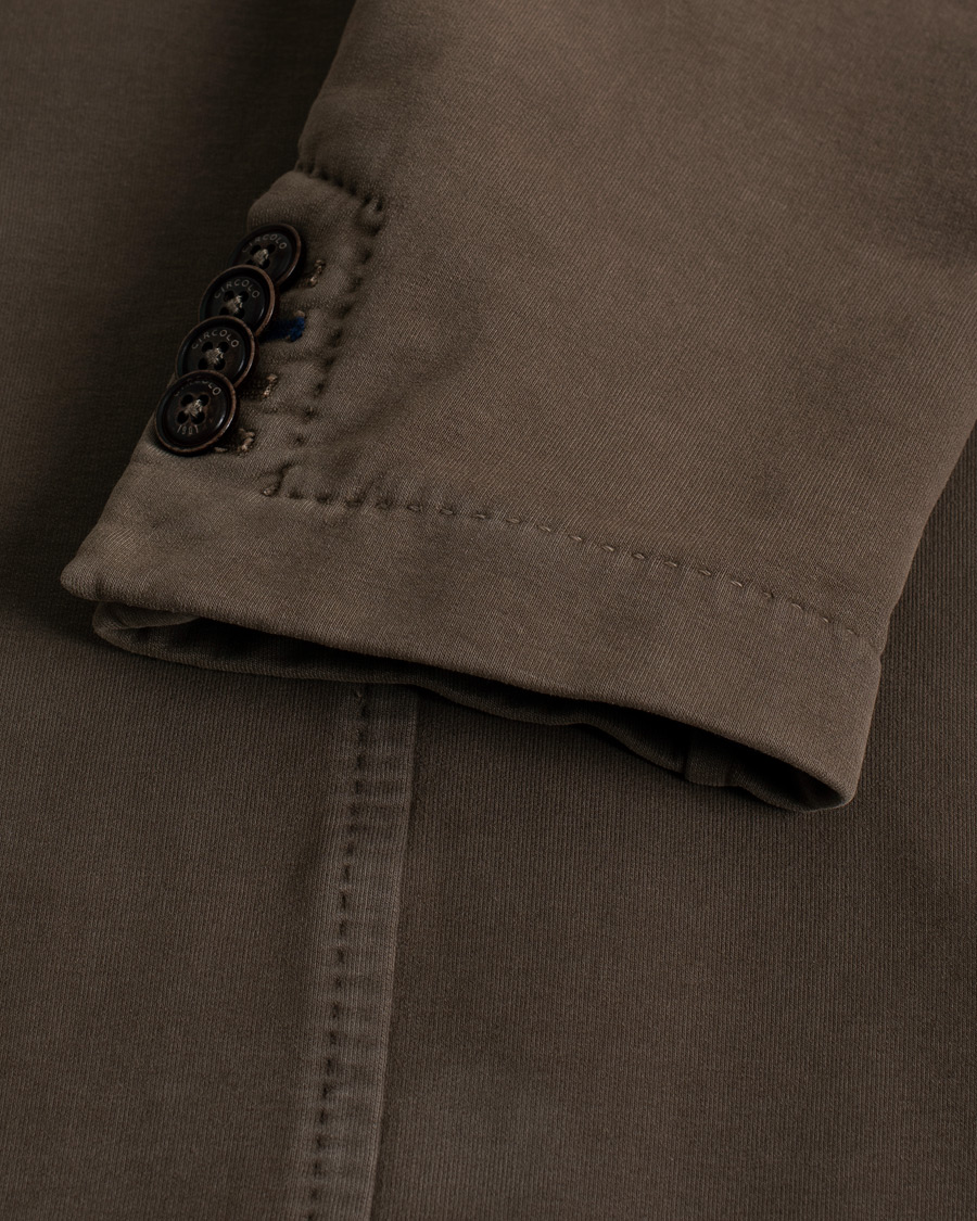 Herren | Circolo 1901 Jersey Patch Pocket Blazer Fango Brown 48 | Pre-owned | Circolo 1901 Jersey Patch Pocket Blazer Fango Brown 48