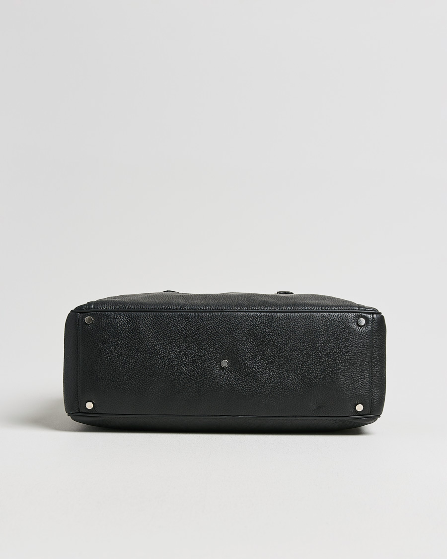 Herren | Smythson Burlington 24 Hour Bag Black Deerskin | Pre-owned | Smythson Burlington 24 Hour Bag Black Deerskin