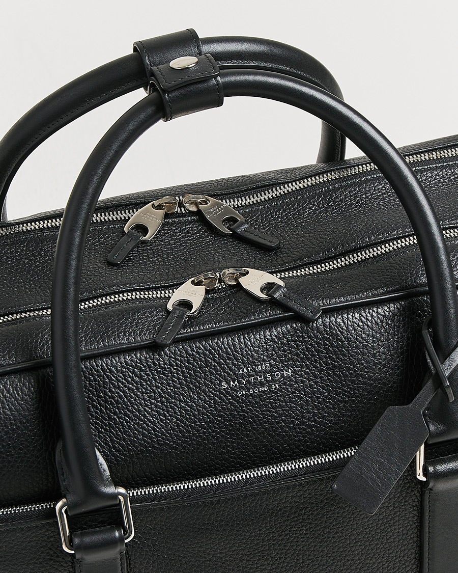 Herren | Pre-owned Accessoires | Pre-owned | Smythson Burlington 24 Hour Bag Black Deerskin