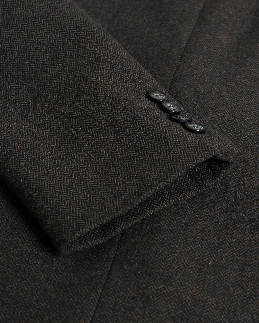 Herren | Tiger of Sweden Harrie Herringbone Wool Blazer Brown 54 | Pre-owned | Tiger of Sweden Harrie Herringbone Wool Blazer Brown 54
