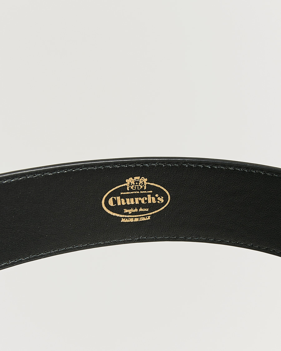 Herren | Pre-owned Accessoires | Pre-owned | Church's Polished Binder 3,5 cm Belt Black 95