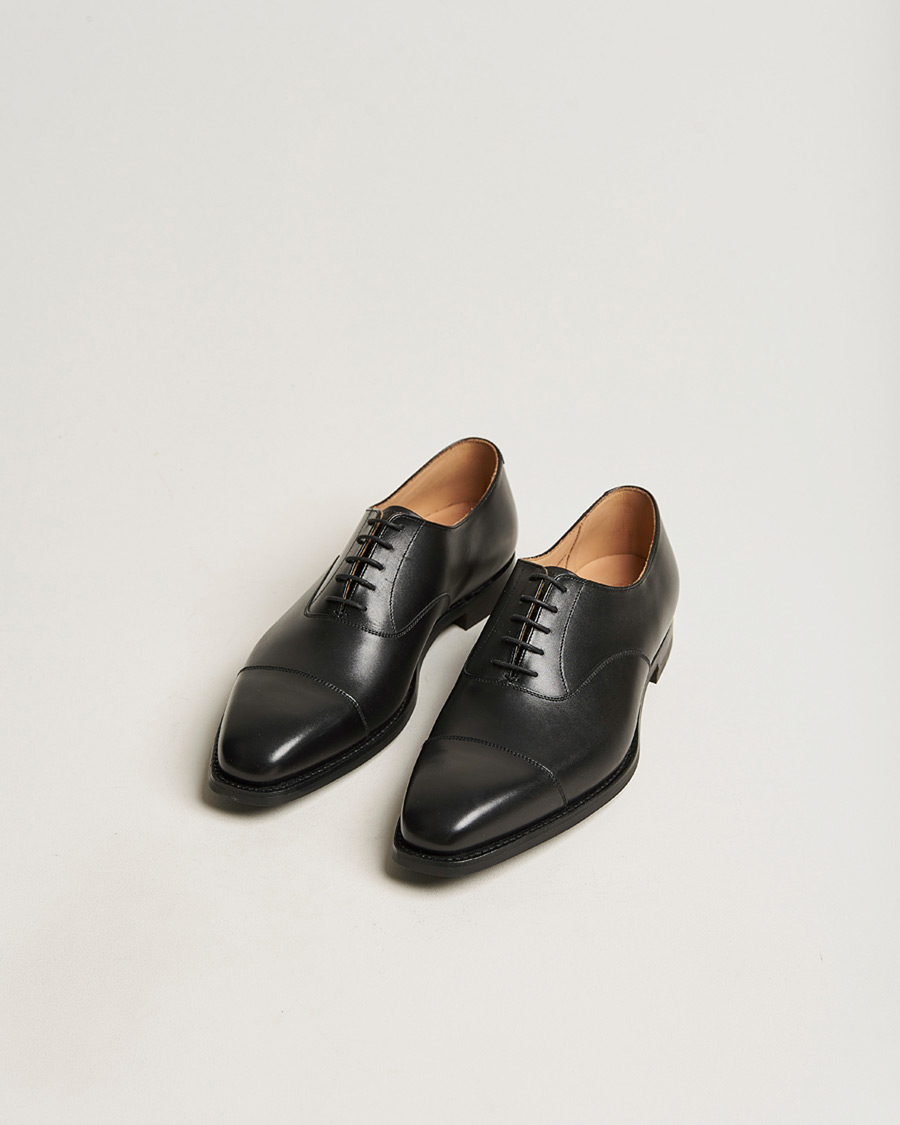 Herren | Pre-owned Rahmengenähte Schuhe | Pre-owned | Crockett & Jones Hallam Oxford City Sole E Black Calf UK6 - EU40