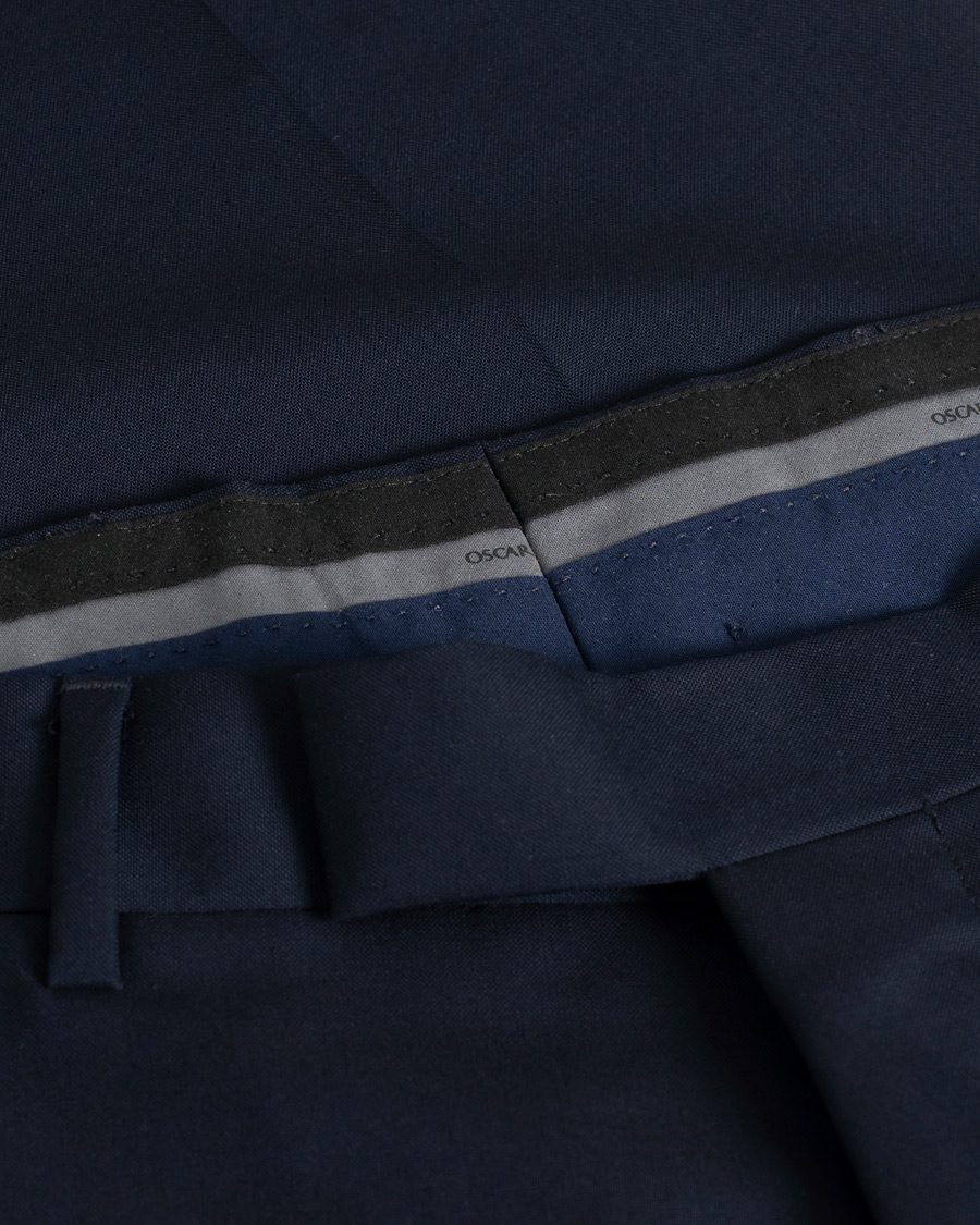 Herren | Oscar Jacobson Damien Wool Barberis Super 120 Trousers Blue | Pre-owned | Oscar Jacobson Damien Wool Barberis Super 120 Trousers Blue