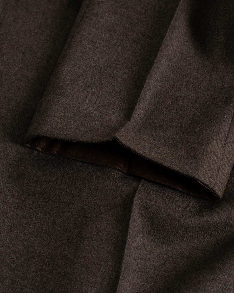 Herren | Incotex Super 100's Flannel Trousers Brown | Pre-owned | Incotex Super 100's Flannel Trousers Brown