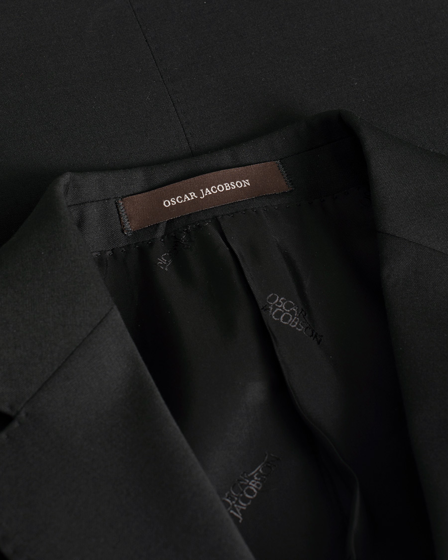 Herren | Oscar Jacobson Edmund Wool Stretch Suit Black 44/46 | Pre-owned | Oscar Jacobson Edmund Wool Stretch Suit Black 44/46