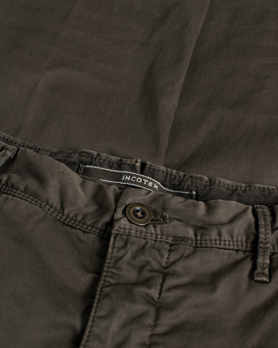 Herren | Incotex Slim Fit Stretch Slacks Dark Brown | Pre-owned | Incotex Slim Fit Stretch Slacks Dark Brown