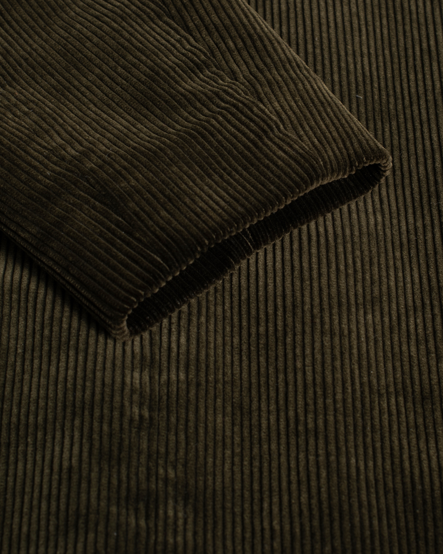 Herren | Aspesi Corduroy Coat Dark Green | Pre-owned | Aspesi Corduroy Coat Dark Green